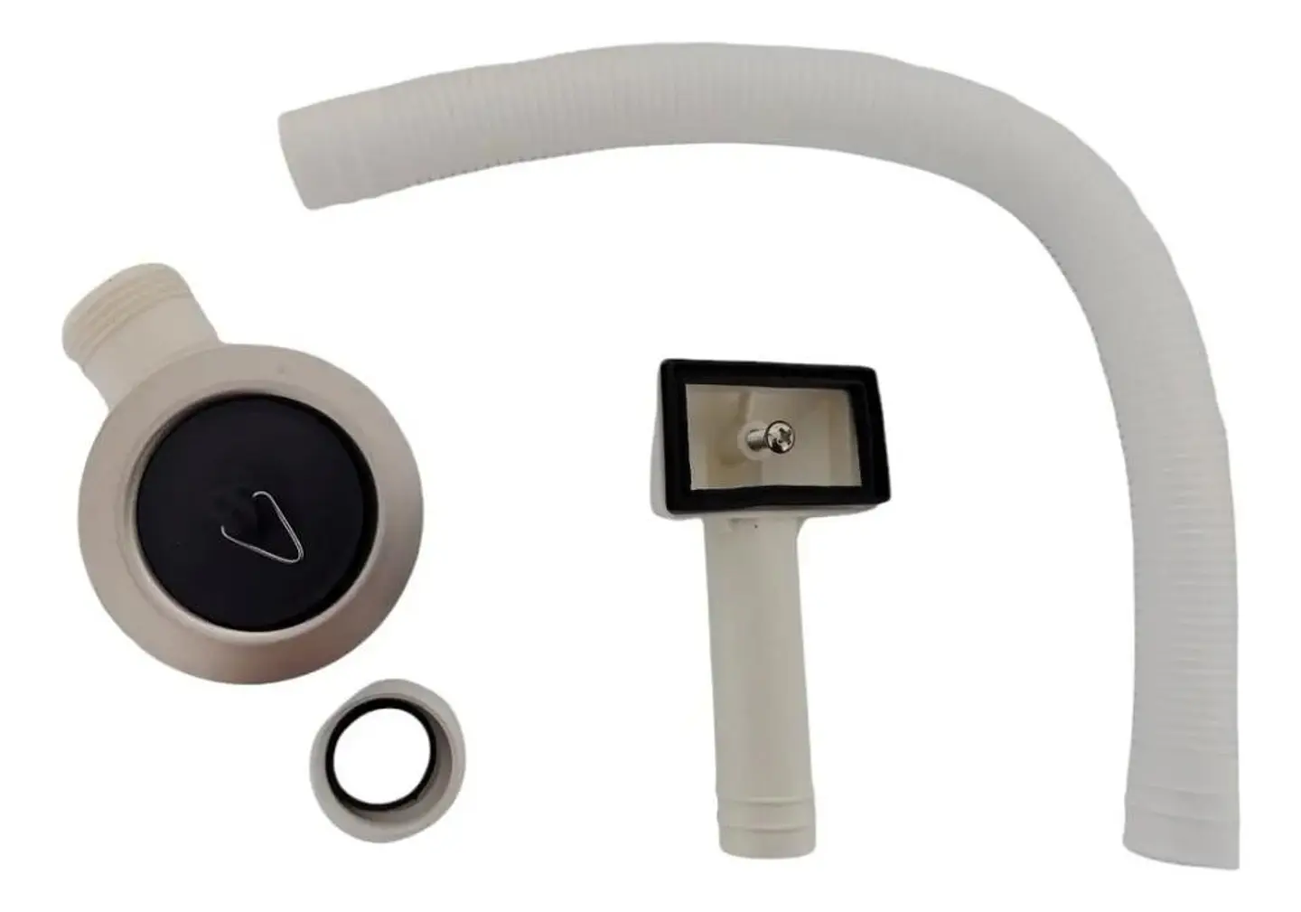 Desague Plastico Lavaplatos 1 1/2 Con Tubo Rebalse Taumm Blanco 4