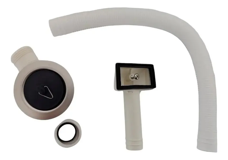 Desague Plastico Lavaplatos 1 1/2 Con Tubo Rebalse Taumm Blanco 4