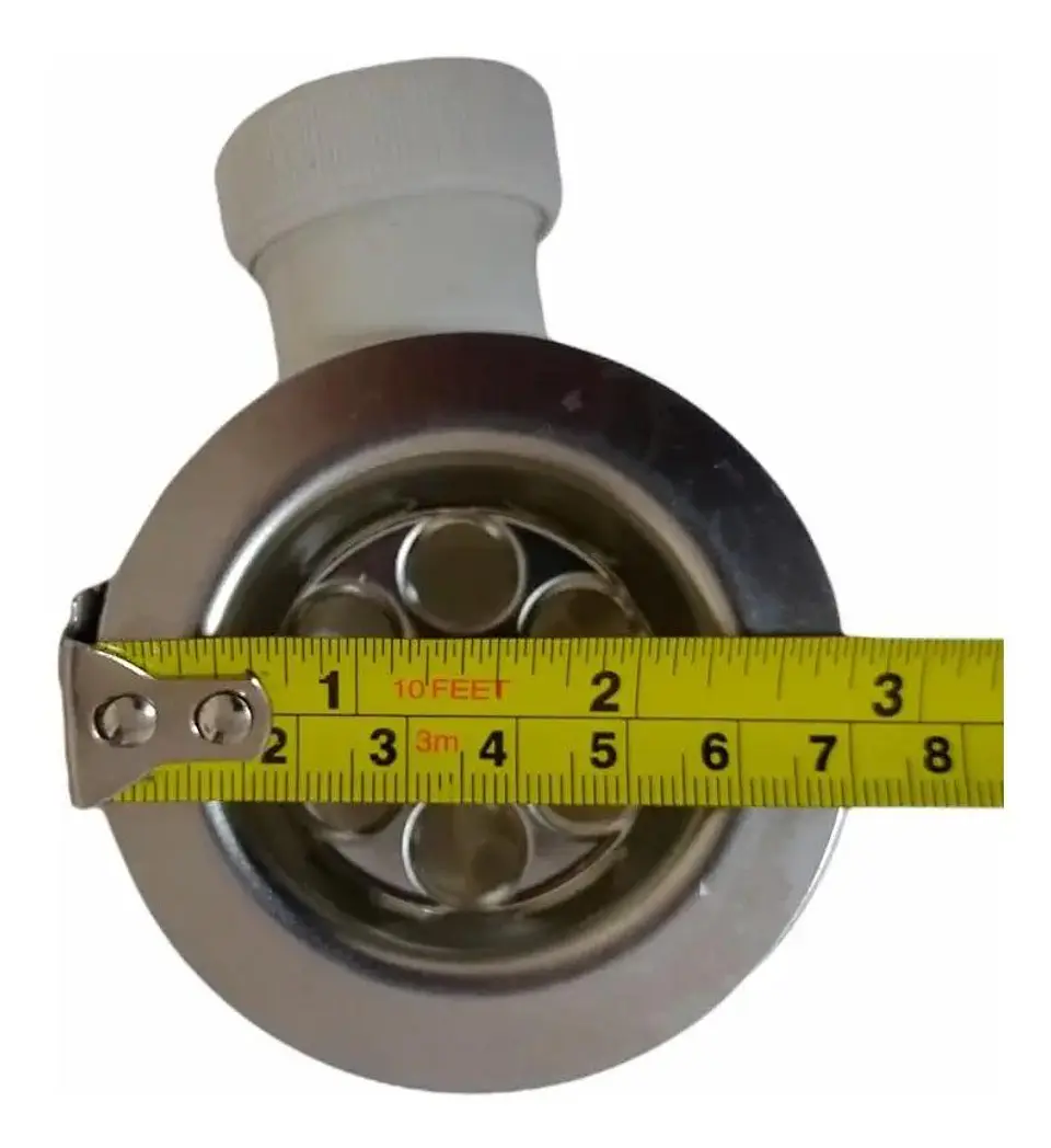 Desague Plastico Lavaplatos 1 1/2 Con Tubo Rebalse Taumm Blanco 5