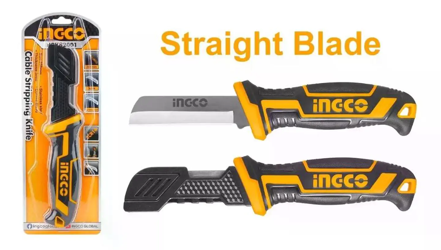 Cuchillo Pelacables Hoja Recta 200mm Ingco Hpk82101 3