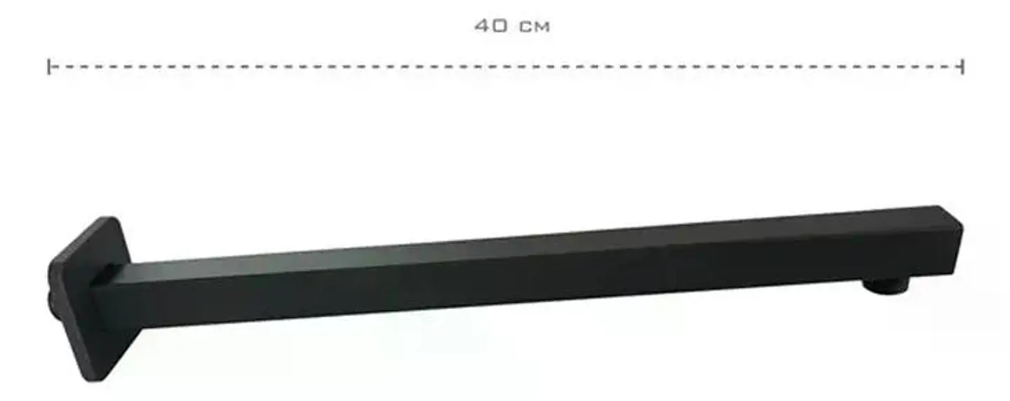 Brazo Para Plato Ducha 40 Cm Negro Schwarz Taumm Acero Inox 5