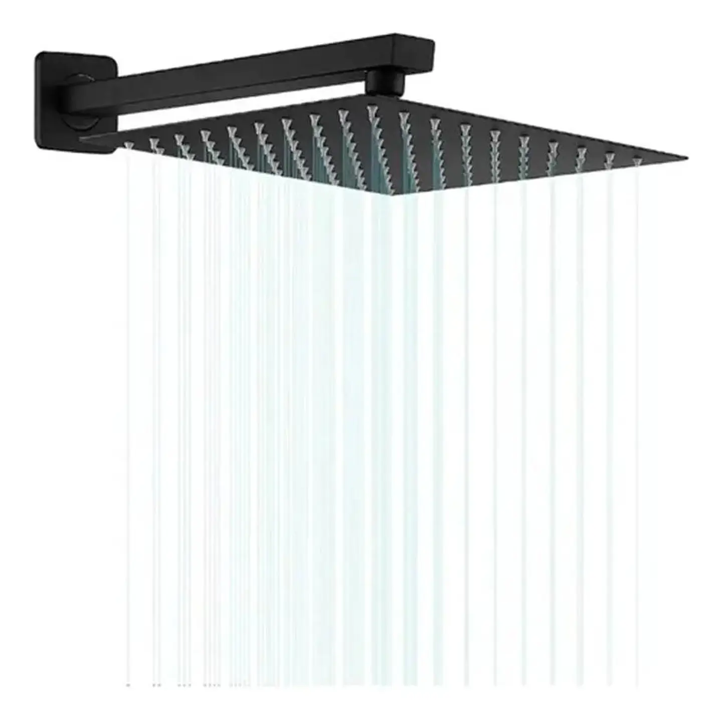Brazo Para Plato Ducha 40 Cm Negro Schwarz Taumm Acero Inox 6