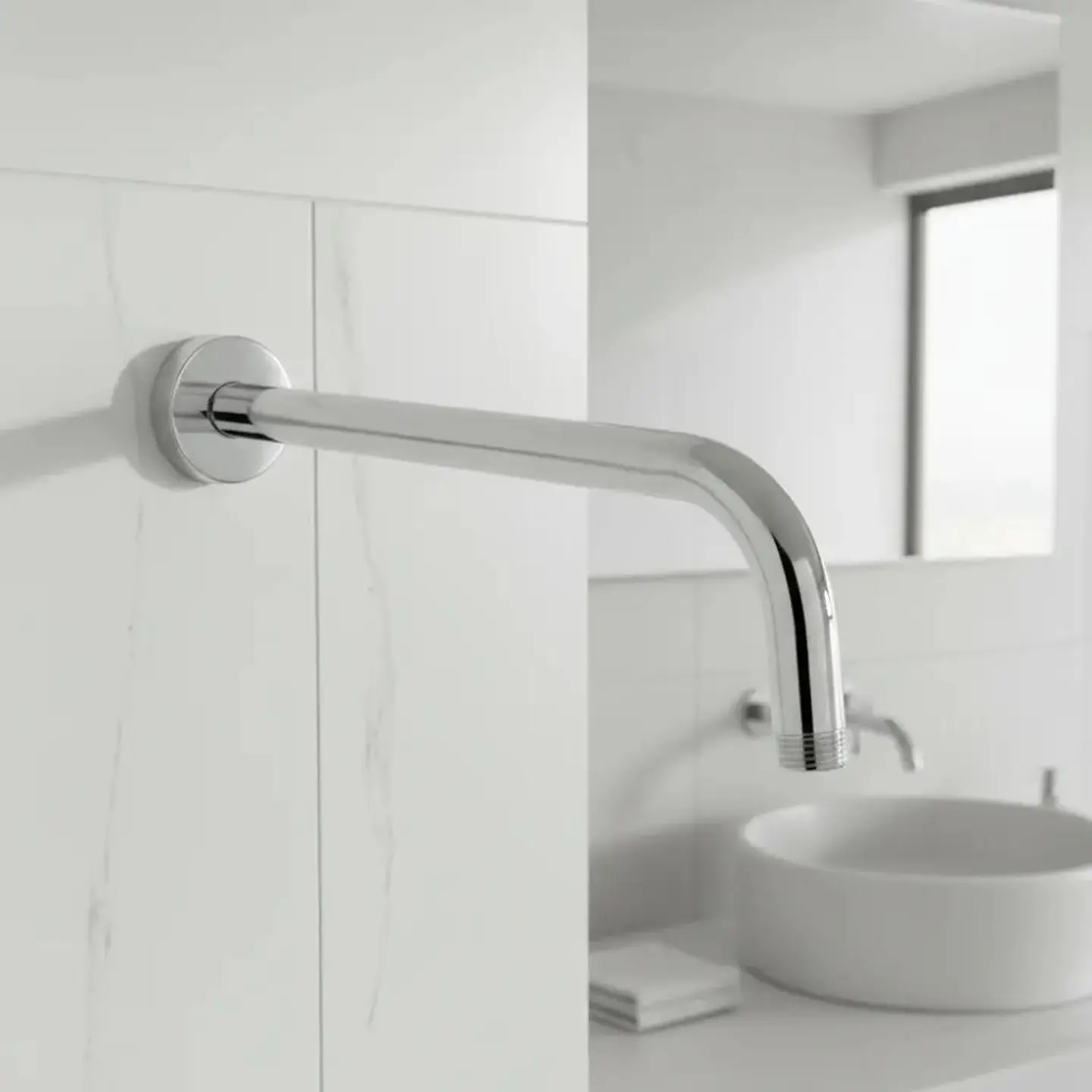 Brazo Largo Metalico Al Muro Para Plato Ducha 40 Cm Taumm 1