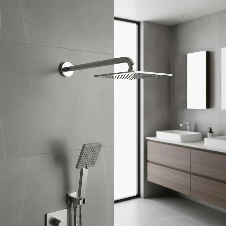 Brazo Largo Metalico Al Muro Para Plato Ducha 40 Cm Taumm 4