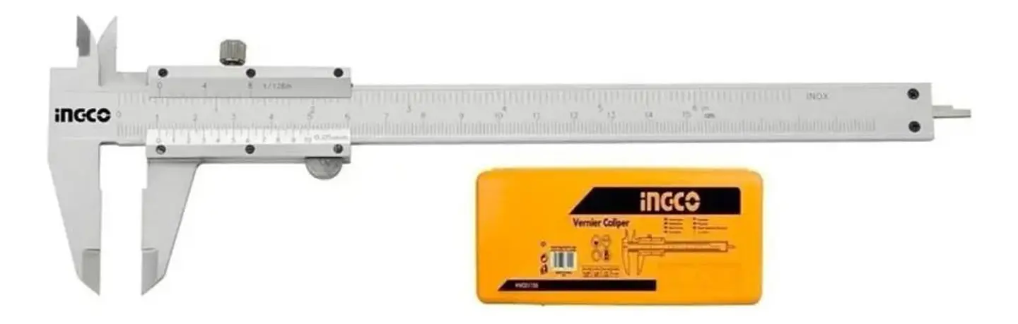Calibre De Acero Con Estuche De Plástico Ingco Hvc01150 1
