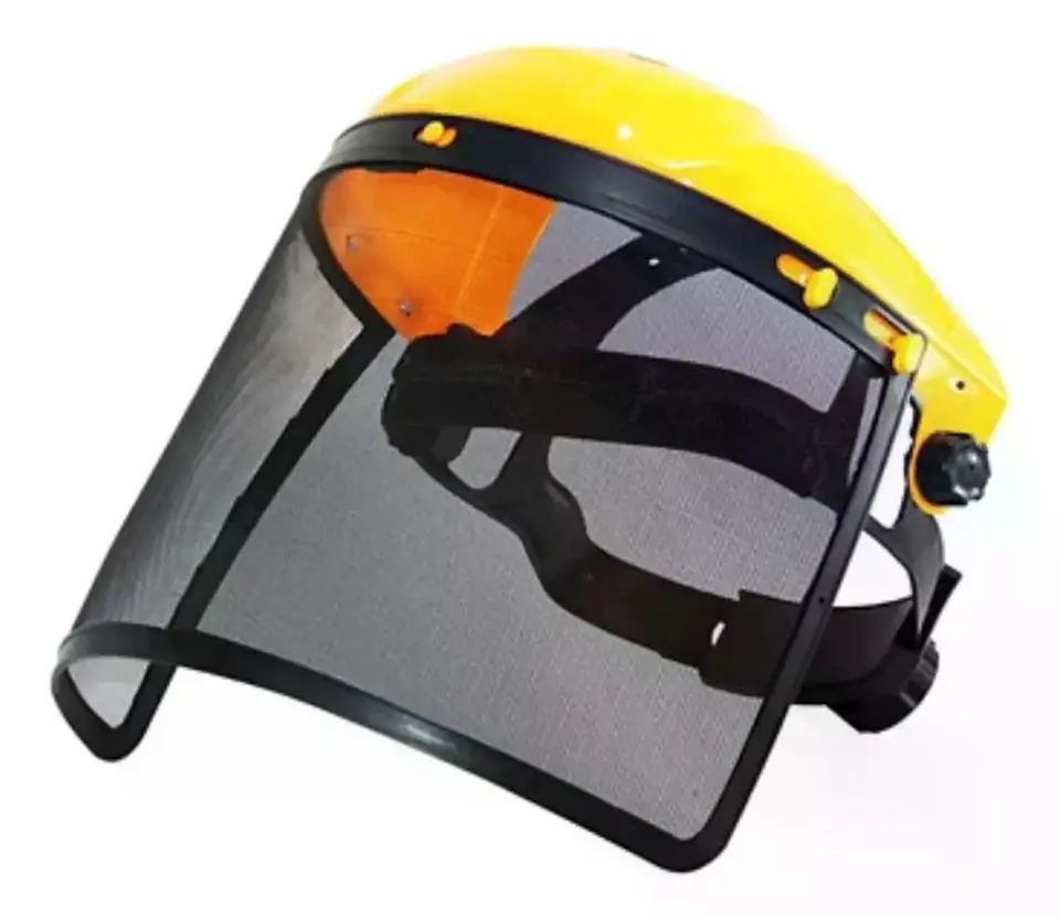Careta Mascara Seguridad Ingco Industrial De Malla Hfspc21 Naranjo/negro 2