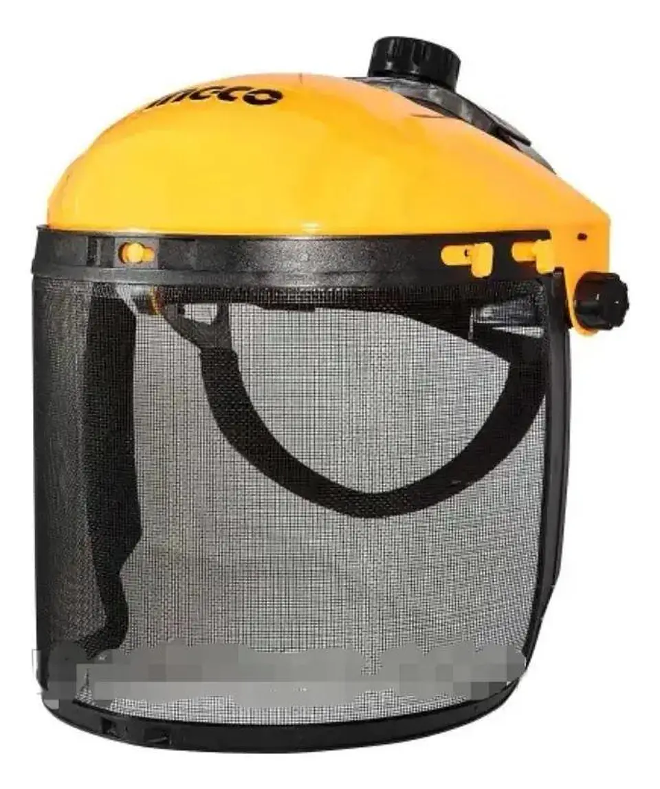 Careta Mascara Seguridad Ingco Industrial De Malla Hfspc21 Naranjo/negro 5