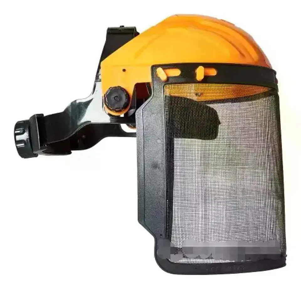Careta Mascara Seguridad Ingco Industrial De Malla Hfspc21 Naranjo/negro 6
