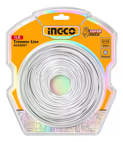 Carretel Tanza Hilo Orilladora Desmalezadora 2mmx120m Ingco Blanco
