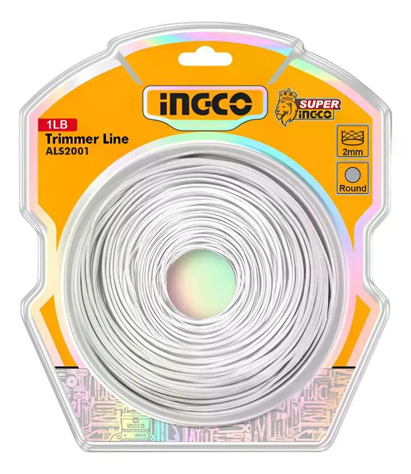 Carretel Tanza Hilo Orilladora Desmalezadora 2mmx120m Ingco Blanco 3