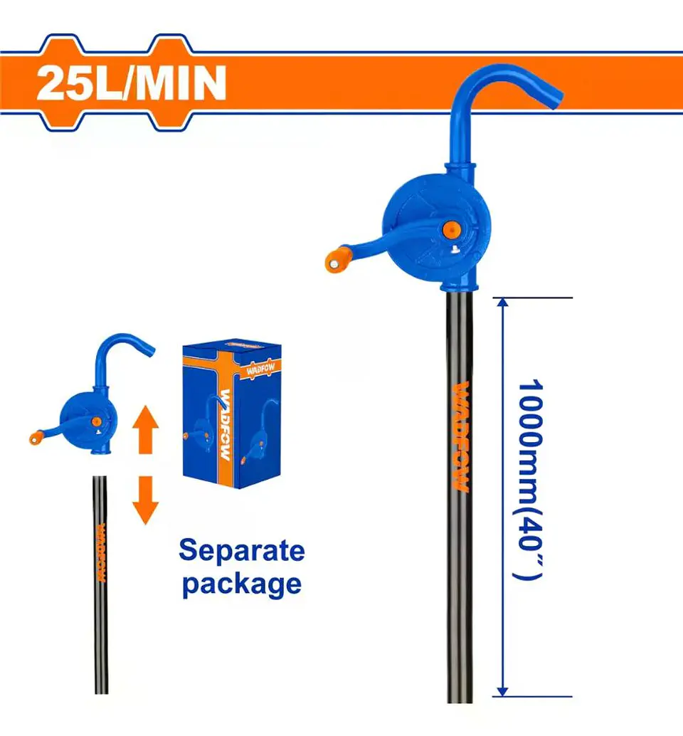 Bomba Trasvasadora Manual De Aceite 25 L/min Wadfow Why2525 5