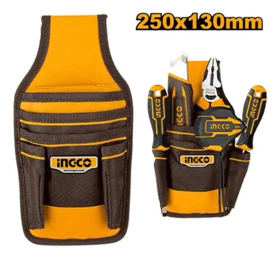 Cinturon Coleto Porta Herramientas Ingco 5 Bolsil Htbp040128 Amarillo 3