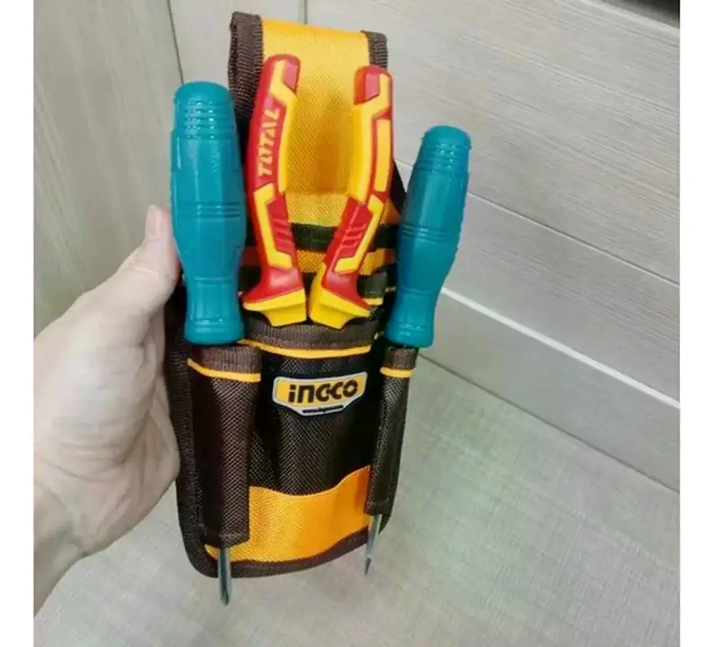 Cinturon Coleto Porta Herramientas Ingco 5 Bolsil Htbp040128 Amarillo 6