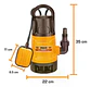 Bomba Sumergible Plastica 750w Ingco Spd7508 Amarillo Amarillo - Miniatura 2
