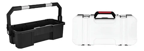 Caja Herramientas Plástica Ubermann 43x33x12 Cm Negro Negro/blanco/rojo
