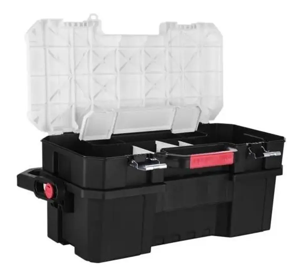 Caja Herramientas Plástica Ubermann 43x33x12 Cm Negro Negro/blanco/rojo 6