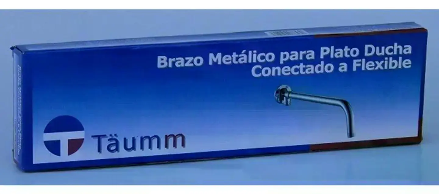 Brazo Metalico Para Plato Ducha Conectado A Flexible Taumm 5