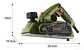 Cepillo Eléctrico Bauker 900w Color Verde/negro/naranjo Verde/negro/naranjo - Miniatura 9
