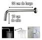 Brazo Para Plato Ducha Cromado Largo 30cm 1/2puLG He Taumm Cromado - Miniatura 9