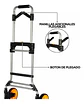 Carro Plegable Tipo Yegua Con Asa Acero 150 Kg 52x50x115 Cm - Miniatura 3