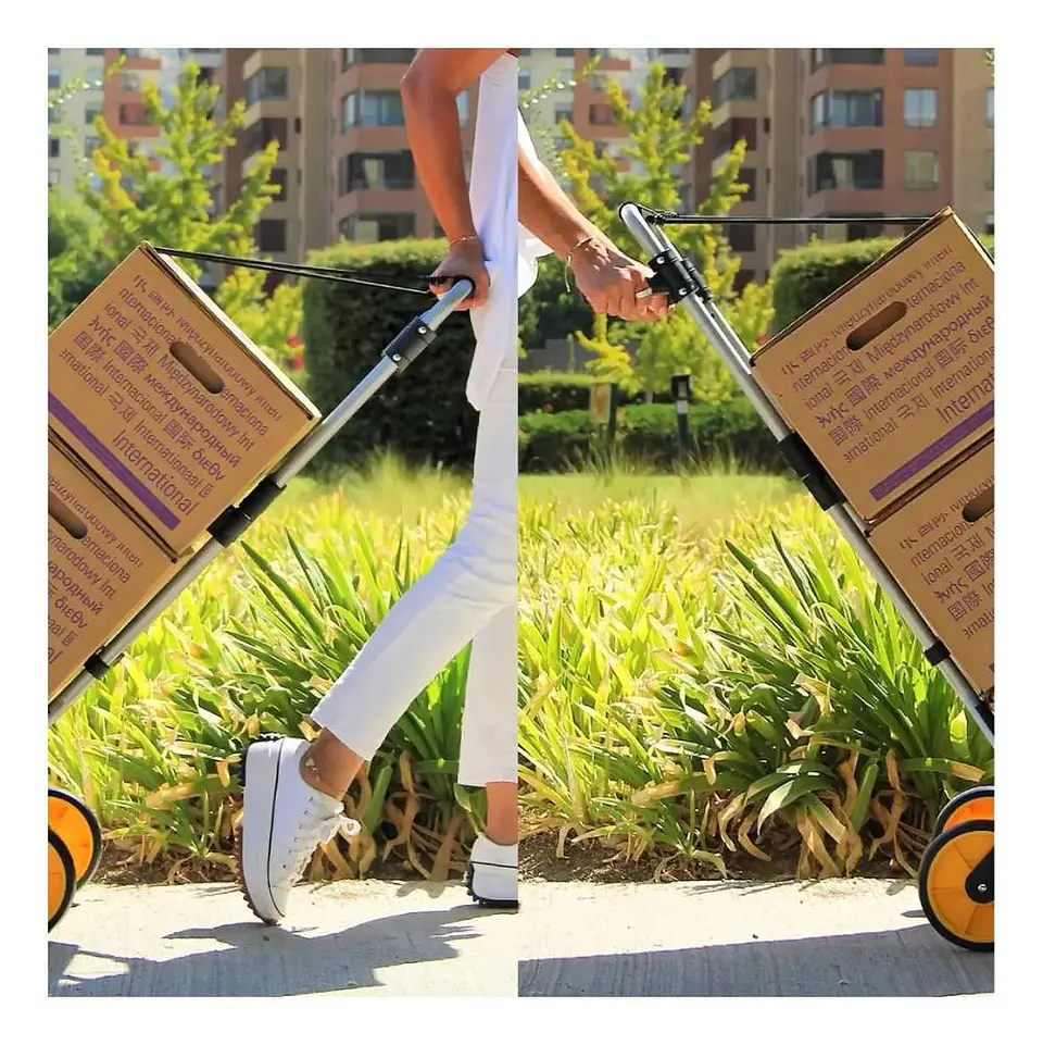 Carro Plegable Tipo Yegua Con Asa Acero 150 Kg 52x50x115 Cm 10