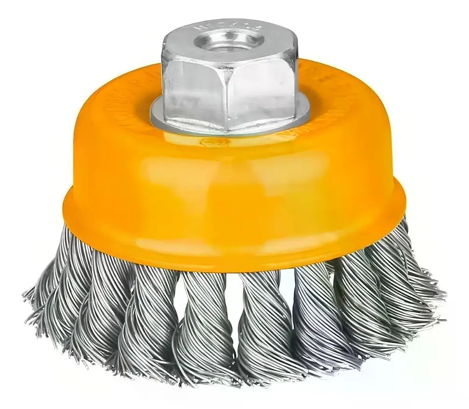 Escobilla Grata Copa Trenzada Torcida Metal M14 75mm Ingco Unico Color 1