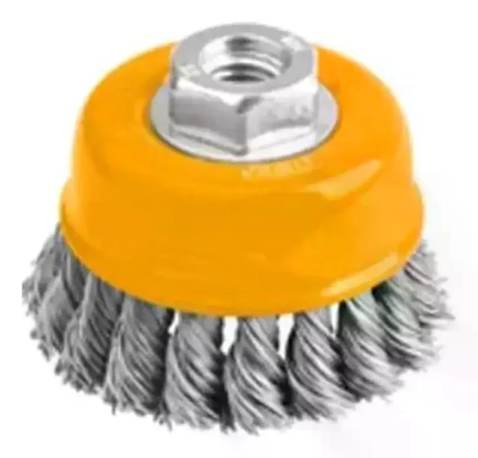 Escobilla Grata Copa Trenzada Torcida Metal M14 75mm Ingco Unico Color 4