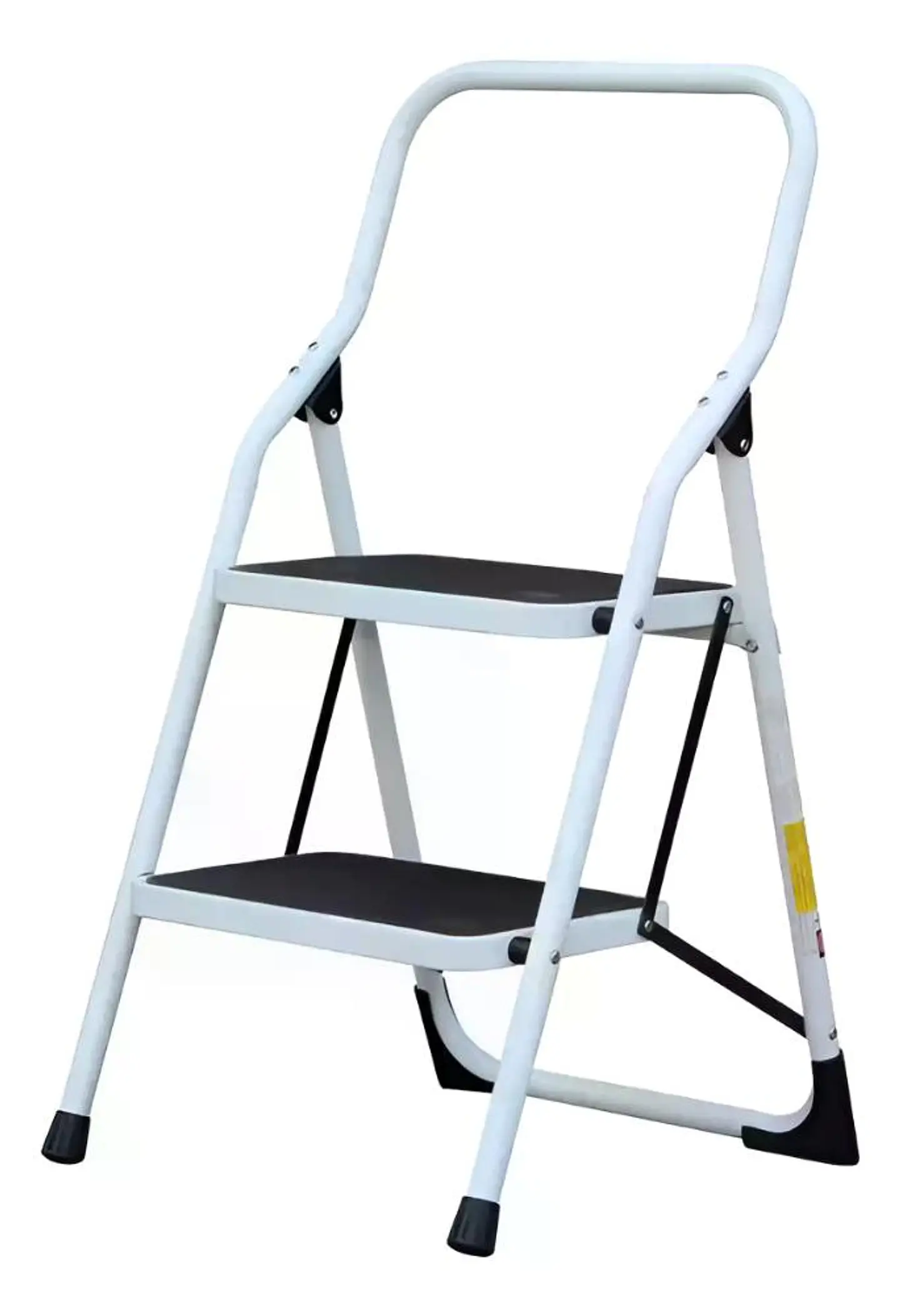 Escalera De Tijera Metalica 2 Peldaños Mirlo 902 Plegable Blanco 1