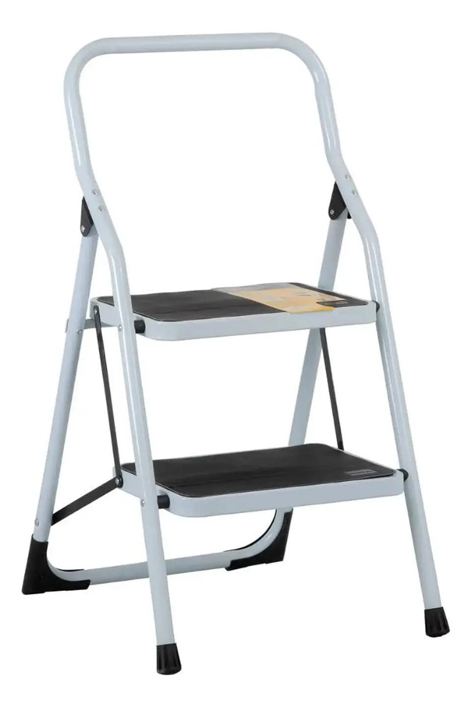 Escalera De Tijera Metalica 2 Peldaños Mirlo 902 Plegable Blanco 2