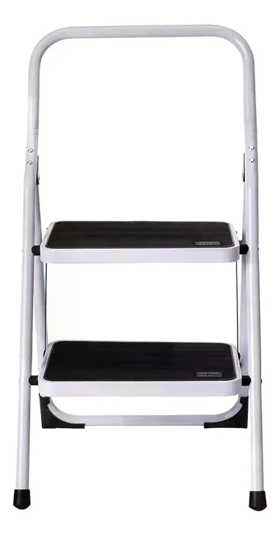 Escalera De Tijera Metalica 2 Peldaños Mirlo 902 Plegable Blanco 5
