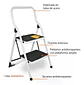 Escalera De Tijera Metalica 2 Peldaños Mirlo 902 Plegable Blanco - Miniatura 6