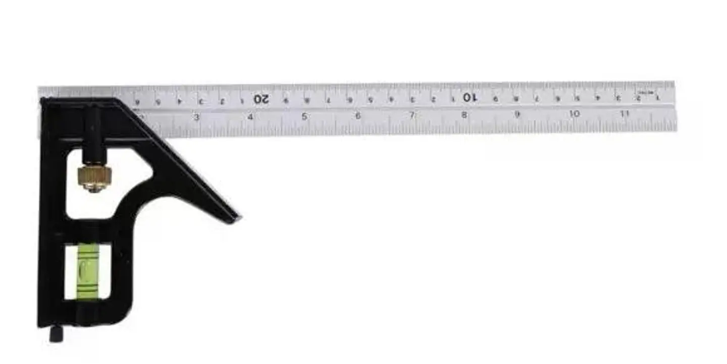 Escuadra Combinación Con Nivel 12 P Aluminio Fundido Redline Negro 2