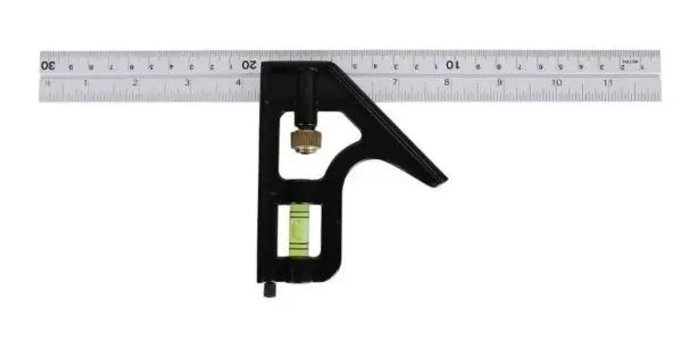 Escuadra Combinación Con Nivel 12 P Aluminio Fundido Redline Negro 3