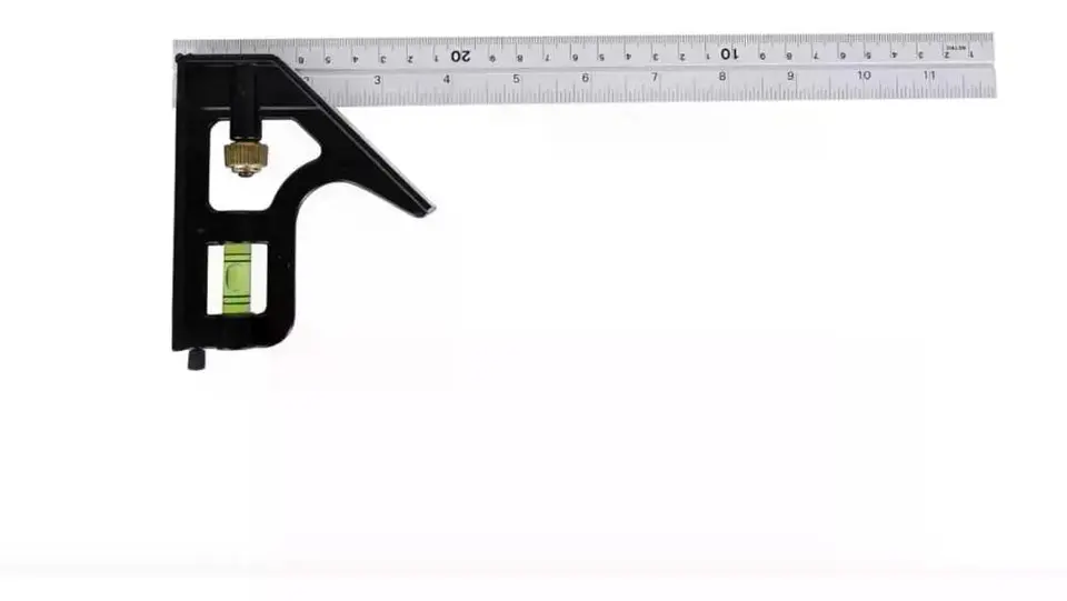 Escuadra Combinación Con Nivel 12 P Aluminio Fundido Redline Negro 9