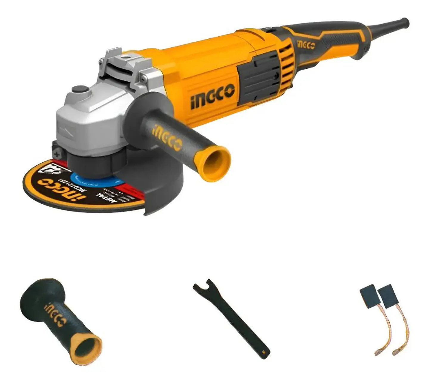 Esmeril Angular Eléctrico Ingco 1500 W 125 Mm Industrial  Naranja 50 Hz 60 Hz 1