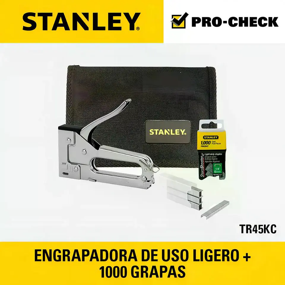 Engrapadora Metálica Trabajo Liviano + Grapas Stanley Tr45kc 2