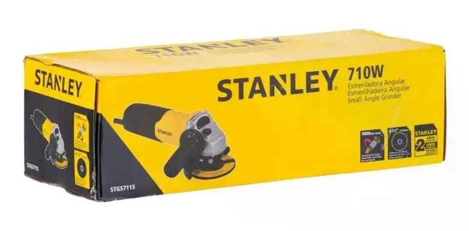 Esmeril Angular Eléctrico Stanley 4,5  750w + 25 Discos  Amarillo 50 Hz 7