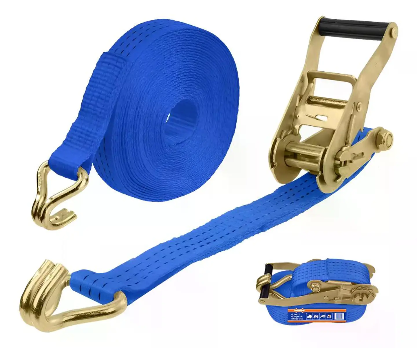 Eslinga Con Trinquete 50mmx10m 3 Toneladas Wadfow Wrt13310 Azul 1