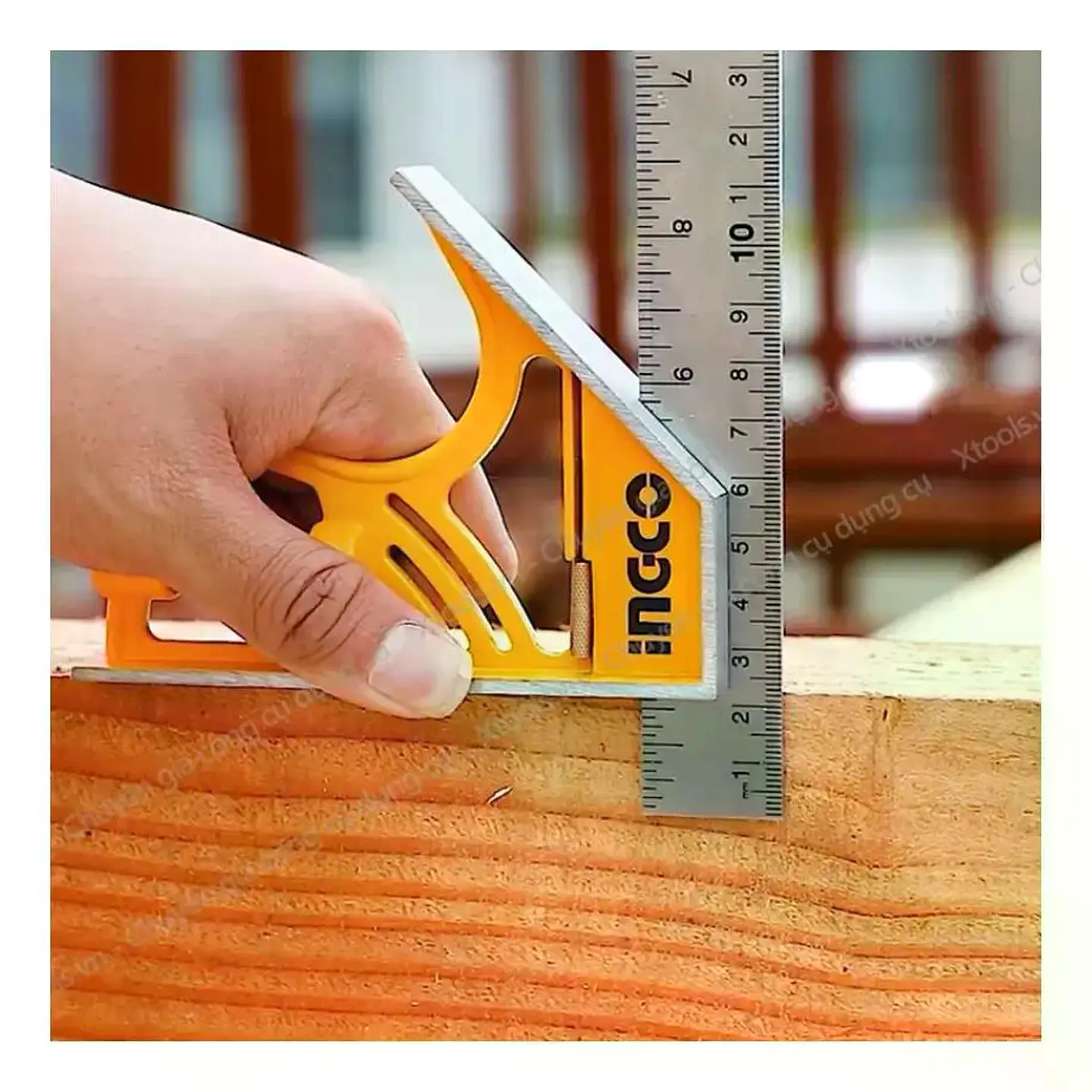 Escuadra De Combinación Magnética Ingco 300mm Naranja Naranja Oscuro 7
