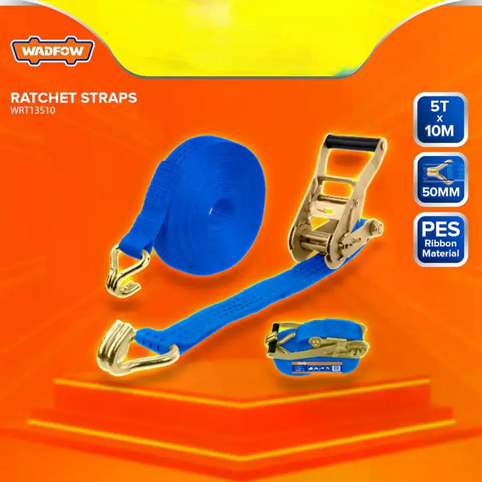Eslinga Con Trinquete 50mmx10m 5 Toneladas Wadfow Wrt13510 Azul Azul 5