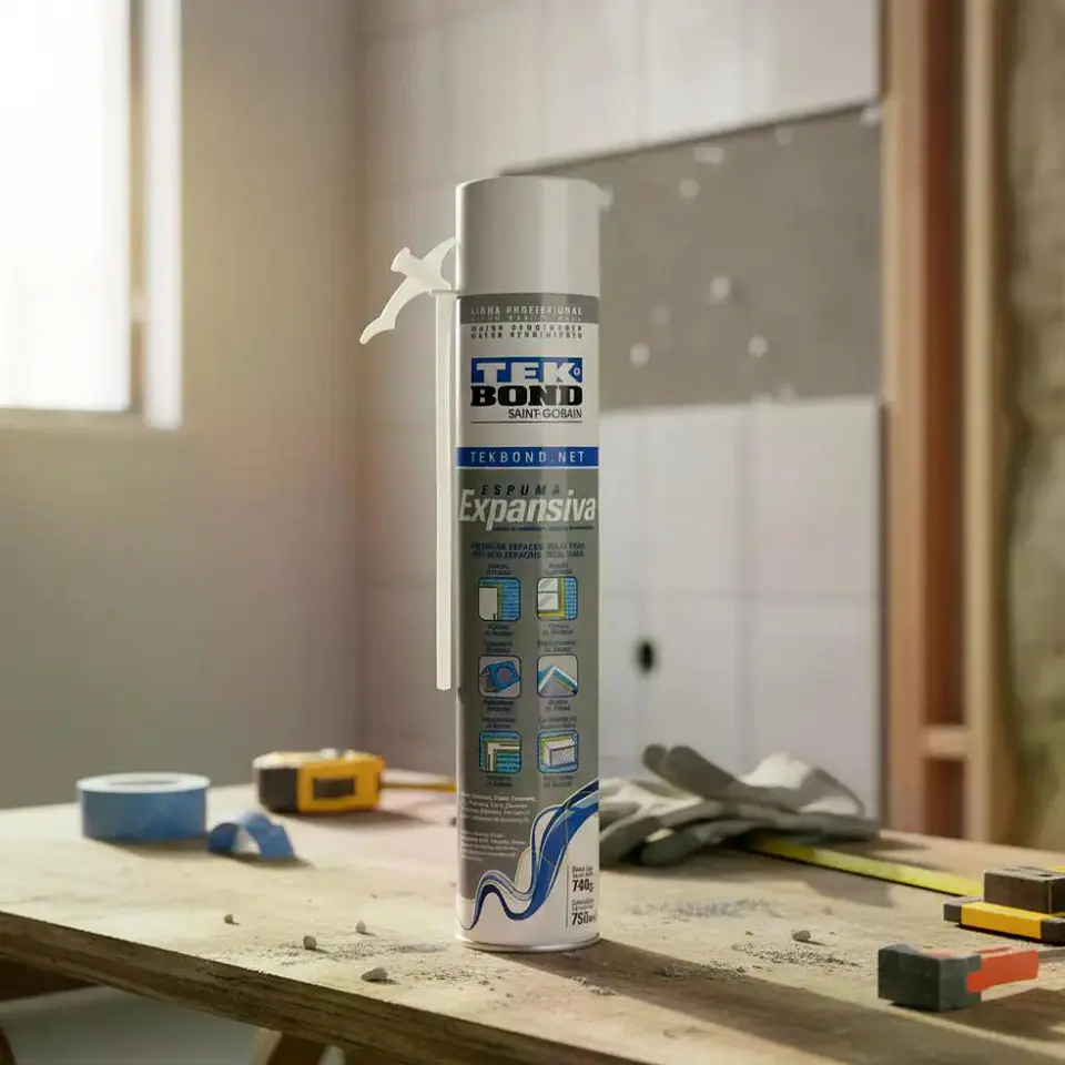 Espuma Expansiva Pu Tekbond 740 G / 750 Ml Uso Profesional 1