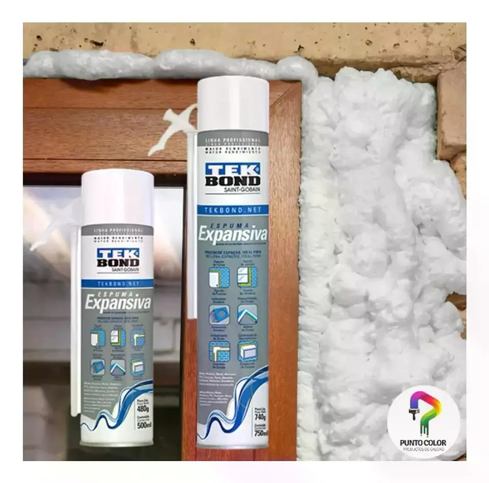 Espuma Expansiva Pu Tekbond 740 G / 750 Ml Uso Profesional 4