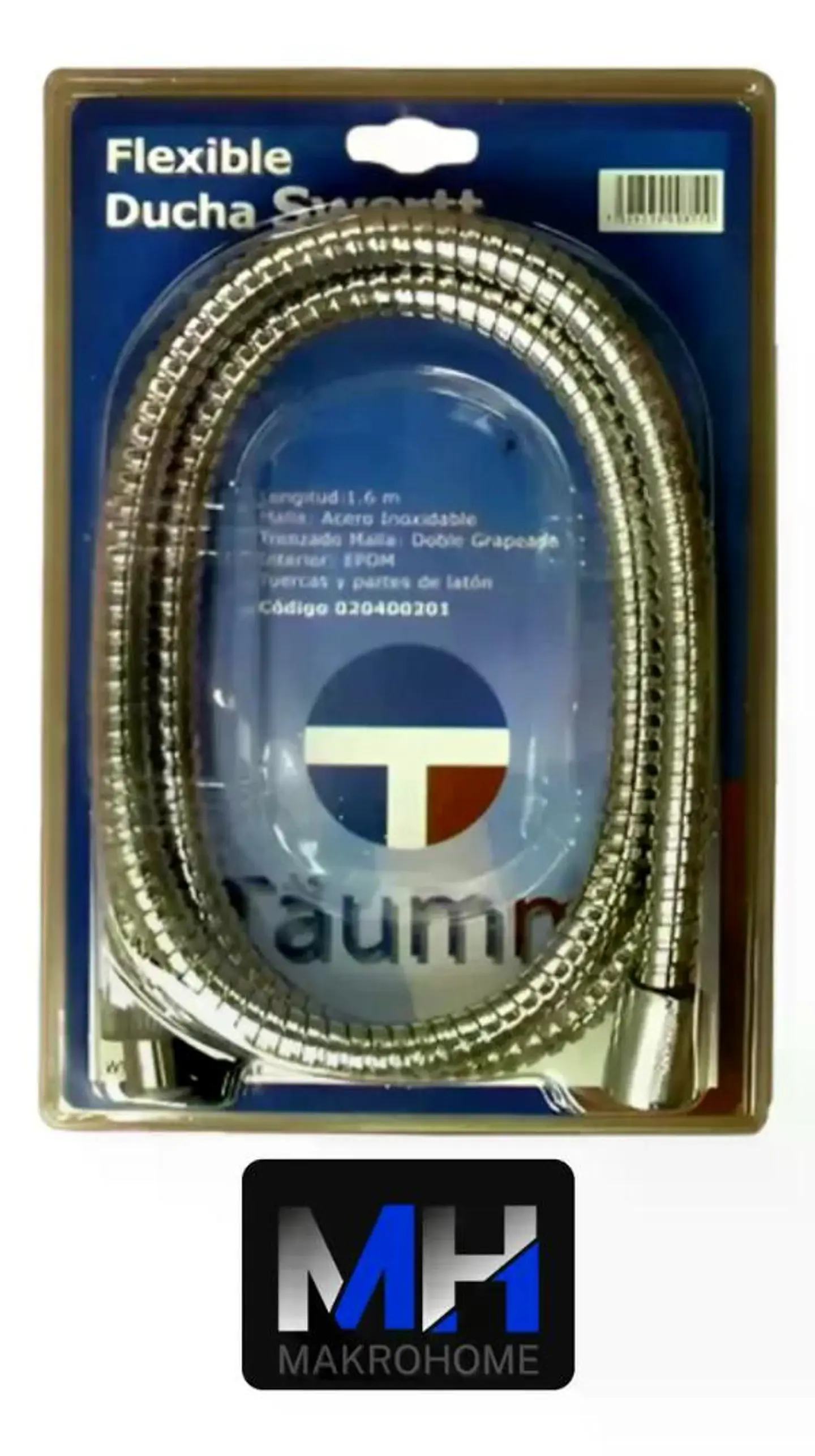 Flexible Ducha 1,6 Metros De Largo Swertt Taumm Acero Inox Acero Inoxidable Pulido 4