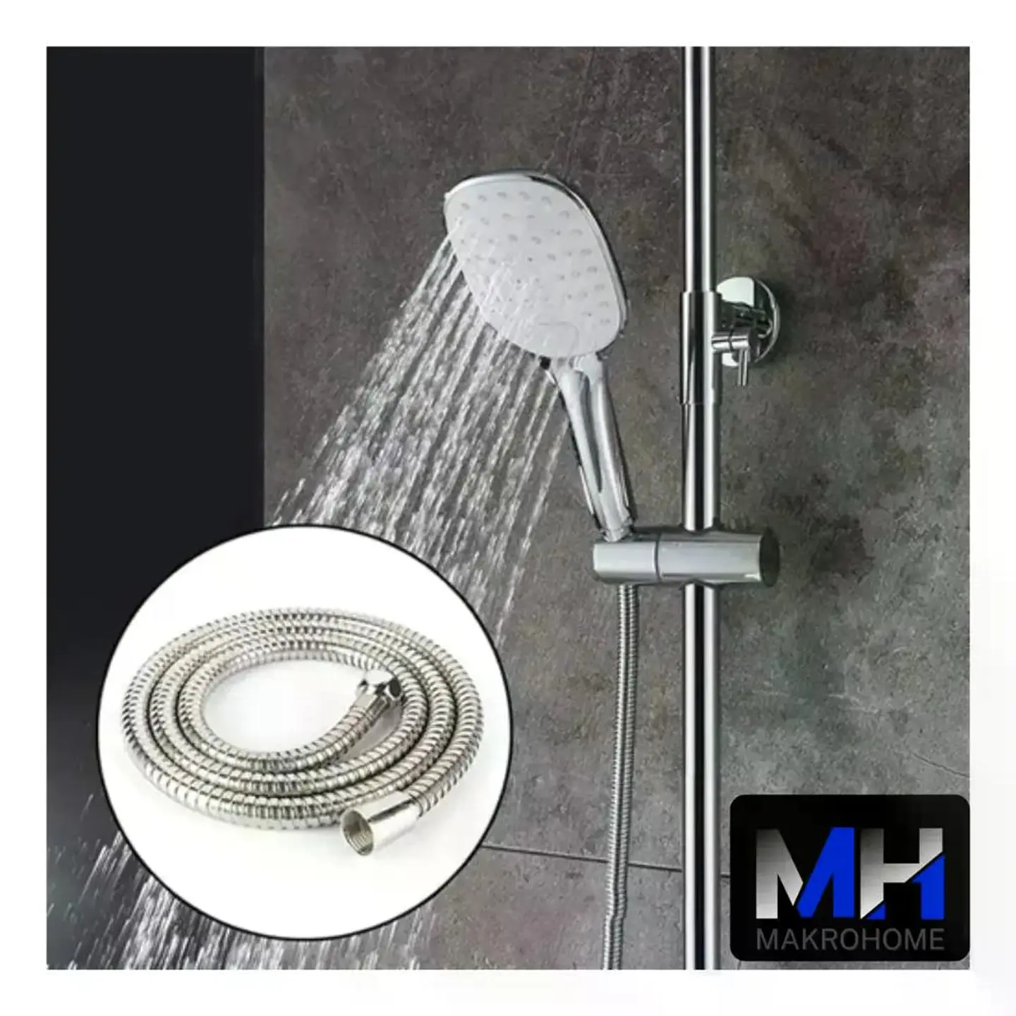Flexible Ducha 1,6 Metros De Largo Swertt Taumm Acero Inox Acero Inoxidable Pulido 5