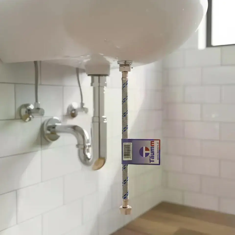 Flexible Agua Hi-hi 1/2 30 Cm Taumm Acero Inox 350 Psi 5