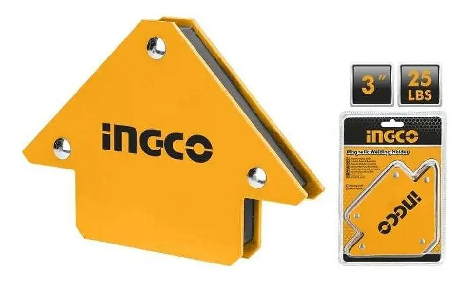 Escuadra Magnética 3 Pulgadas Para Soldar Ingco Color Amarillo 1
