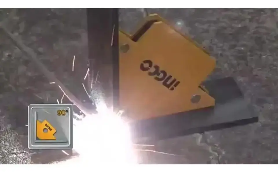 Escuadra Magnética 3 Pulgadas Para Soldar Ingco Color Amarillo 2