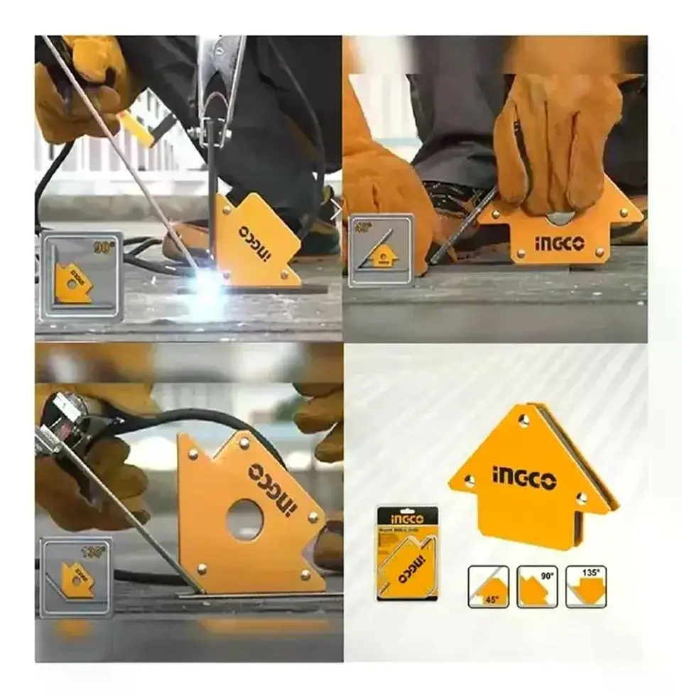 Escuadra Magnética 3 Pulgadas Para Soldar Ingco Color Amarillo 3