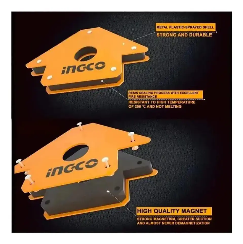Escuadra Magnética 3 Pulgadas Para Soldar Ingco Color Amarillo 5