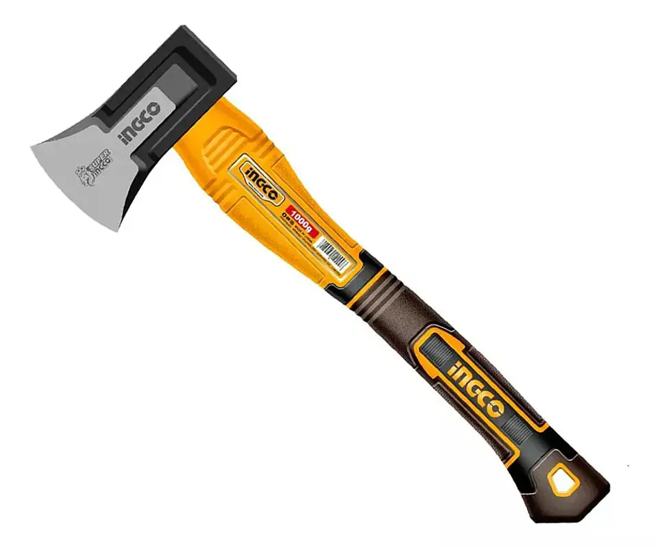 Hacha De Mano Mango Fibra De Vidrio 1000 Gr 43 Cm Ingco 1